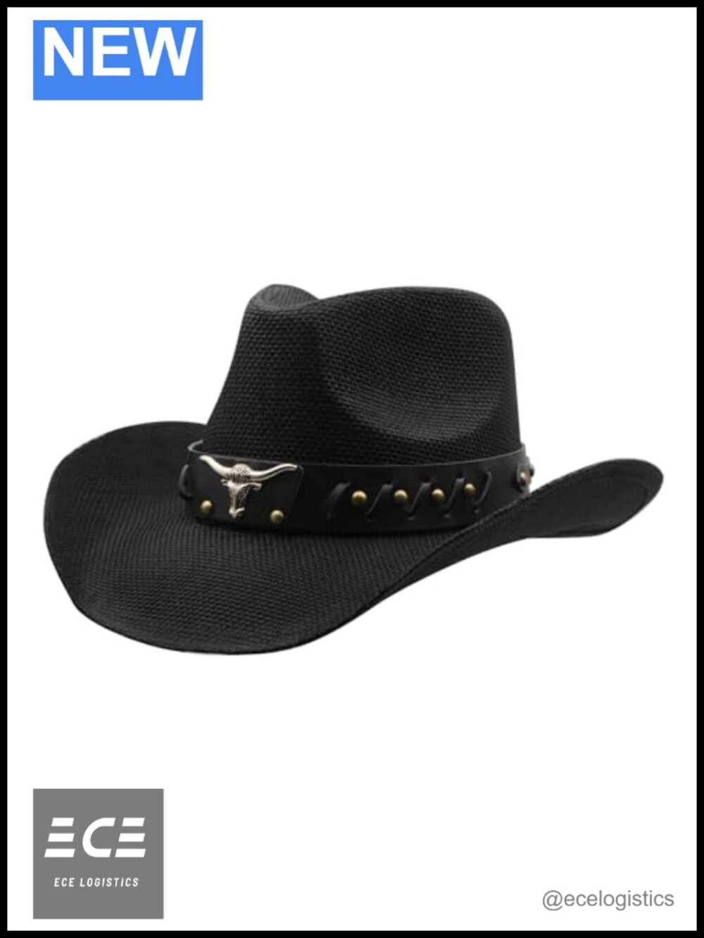 Straw Cowboy Hat Wide Brim Adjustable Western Outdoor